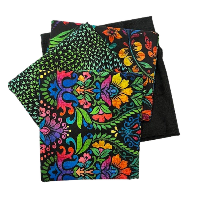 Villa Rosa Pumpkin Pie/Vivid Fabric and Pattern Kit