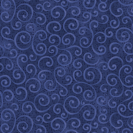 Autumn Breeze - Swirling Winds Navy -