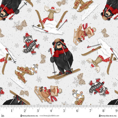 Pinecone Ridge Lodge Skiing Critters 2123-89 Multi