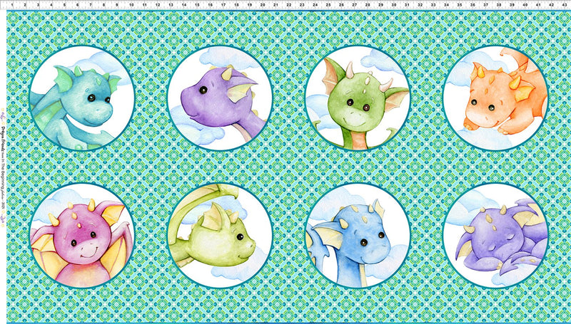 Dragon Friends - 24" Panel 2DF-1
