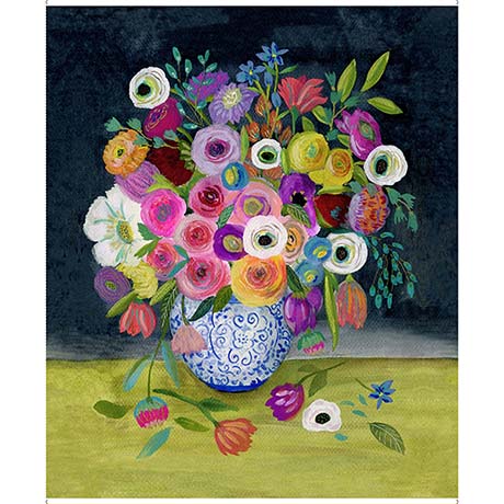 Blooming Bouquet - Watercolor Floral Panel 31241 X