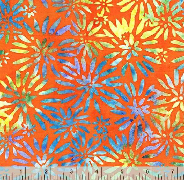 CORAL REEF Stipple Line Orange Batik