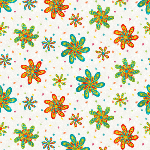 Color Burst - Marshmallow Daisies with Dots (