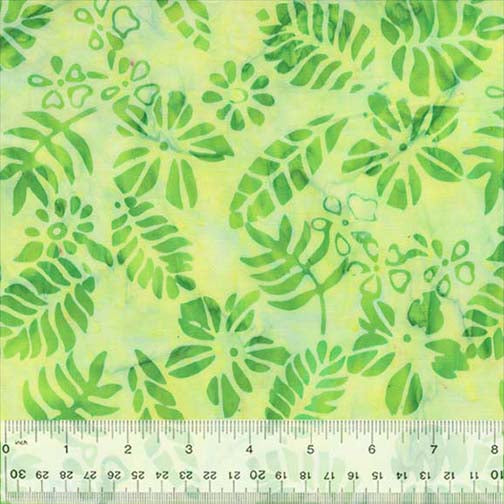 BRIGHT SUMMER Tropical Leaves, Mint Batik