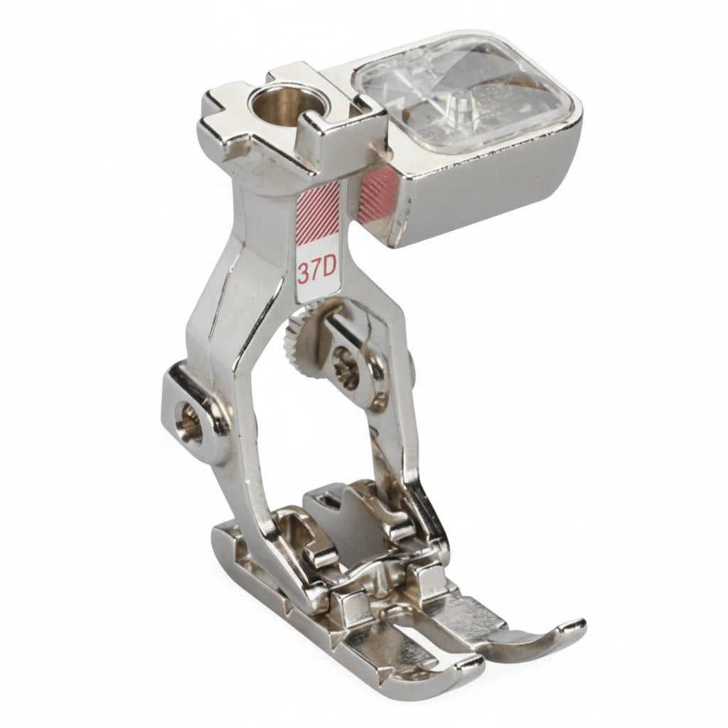 Sewing machine foot with a white background