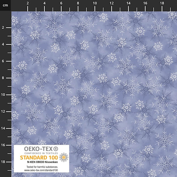 We Love Christmas -Light Blue Silver-Small Snowflake