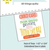 Sew In Labels Quilt care KC240 Kati Cupcake