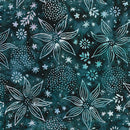 Shadow Blooms Large Floral Mix - Teal 712408960
