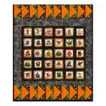 Mock up of A Haunting We Will Go Quilt.  Created by AI