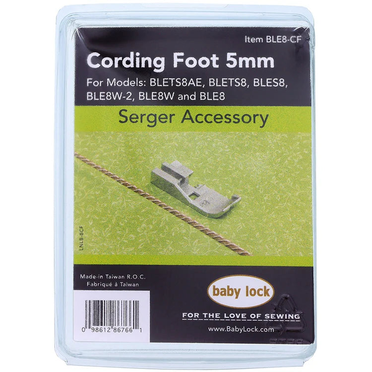 Baby Lock Foot - Evolve Serger Cording  5Mm BLEF8-CF
