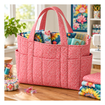 Botanic Symphony Dots Texture 4980-22 Salmon Tote
