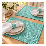 Botanic Symphony Dots Texture 4980-68 Emerald Place Mats