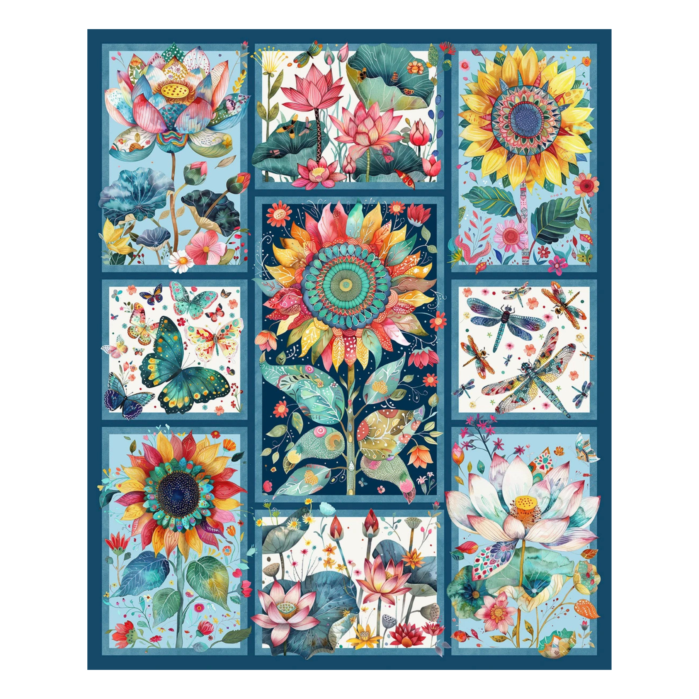 Flower panel 36" x 44"