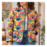 Botanic Symphony Sunflower Scallop 4973-108 Multi Jacket
