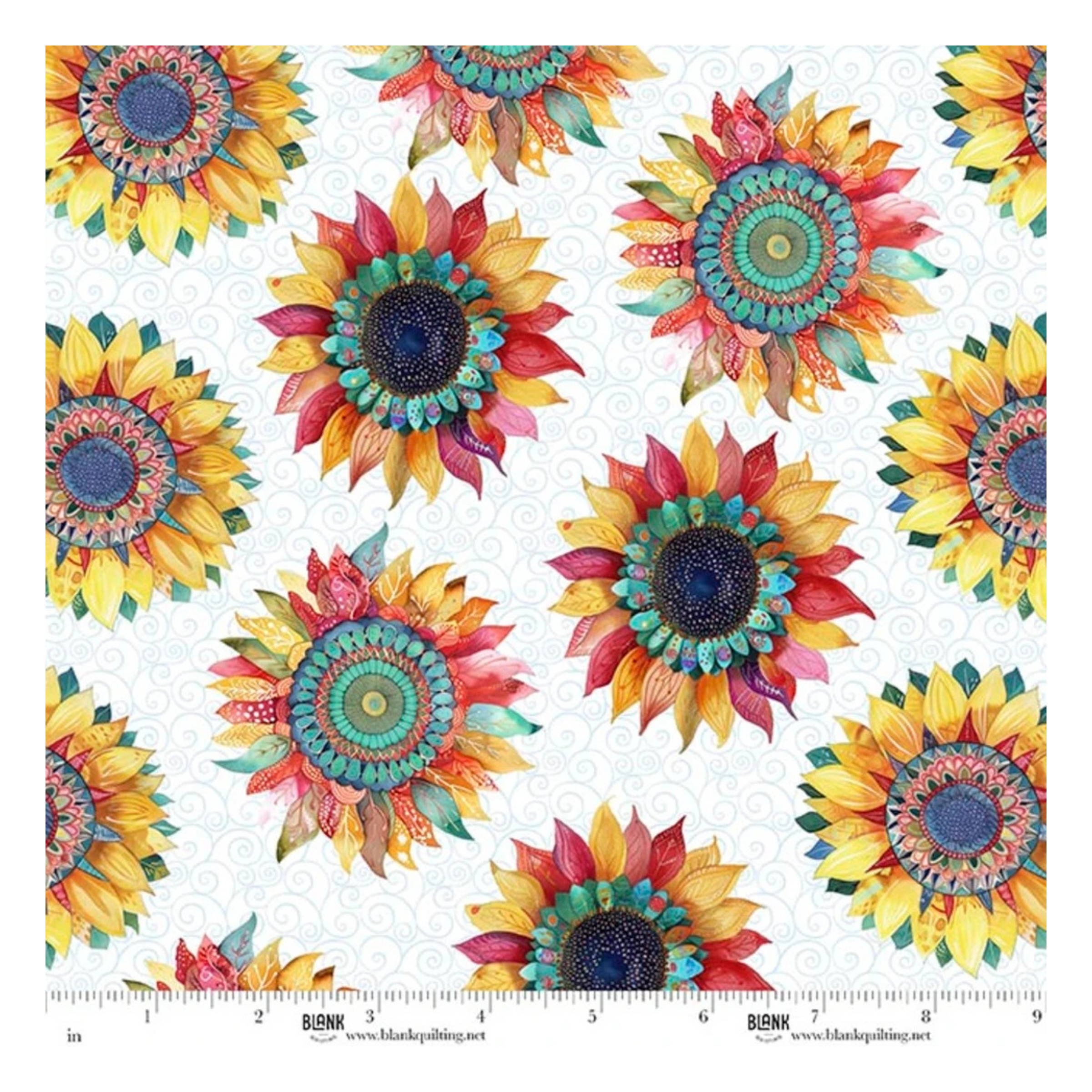 Botanic Symphony  Sunflowers Toss 4974-108 Multi