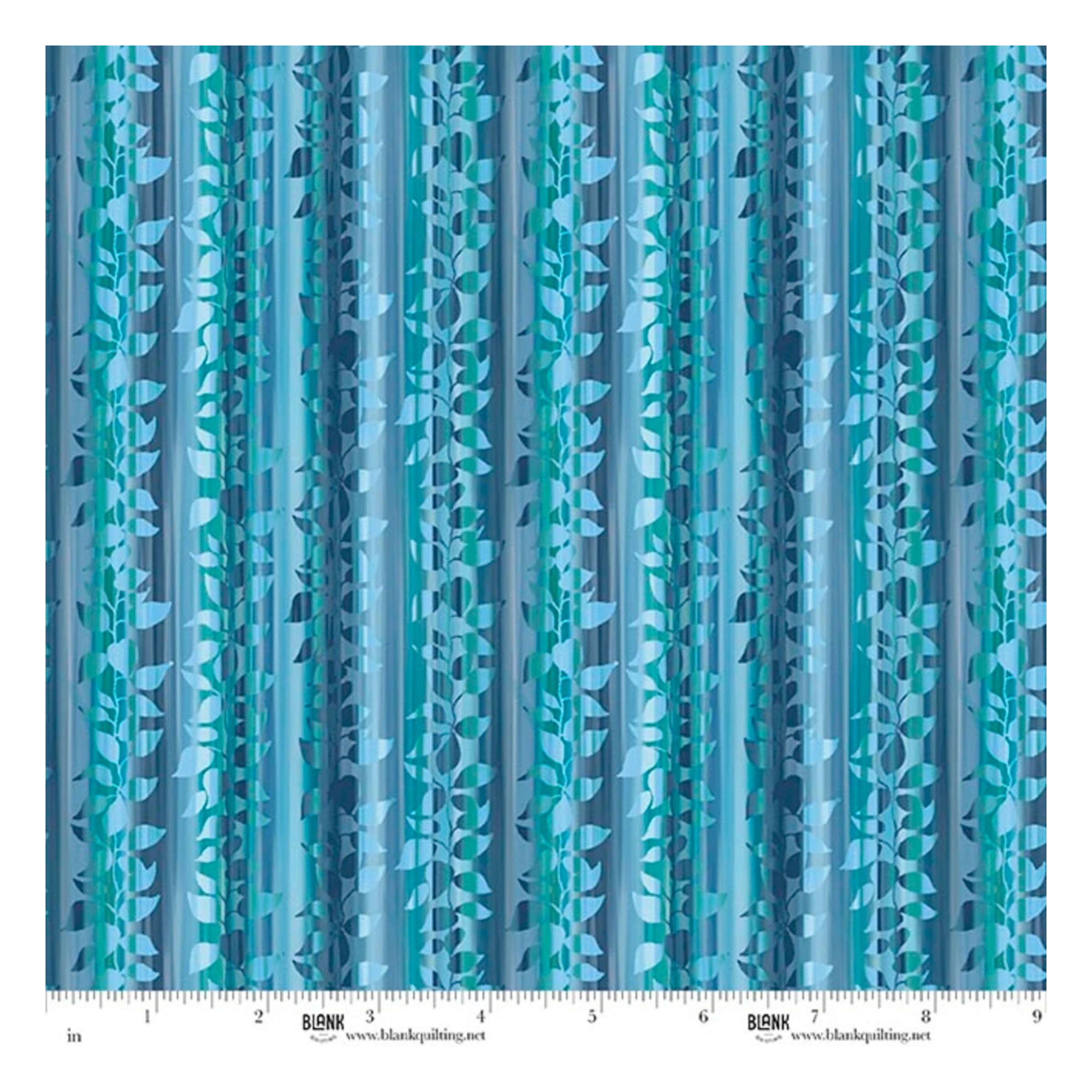 Botanic Symphony  Vine Stripe 4977-73 Teal