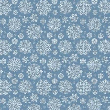 Peace & Joy Snowflakes on Ice Blue C111-3