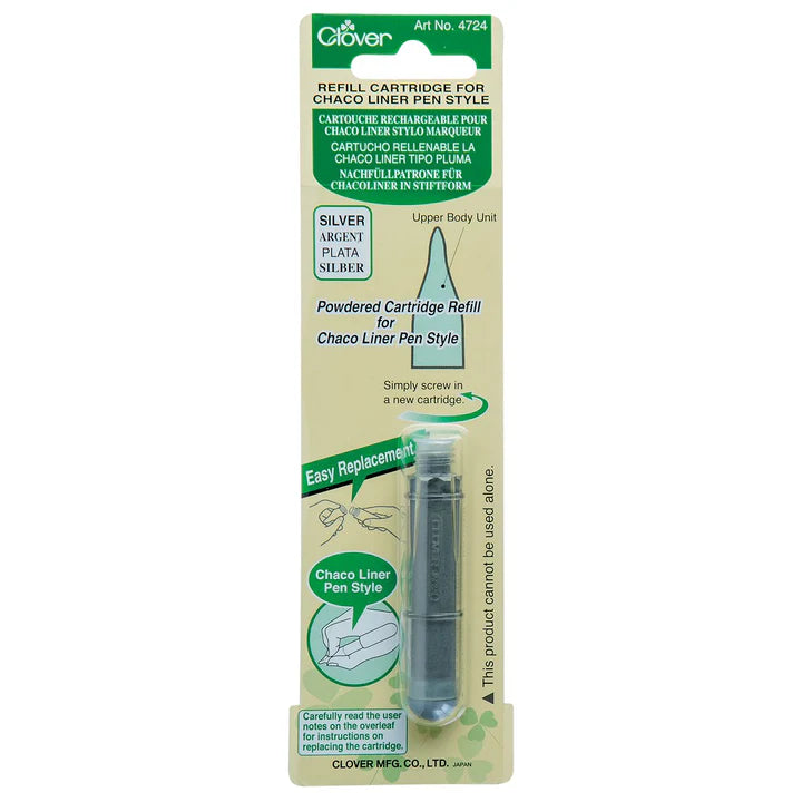 Silver Chaco Pen refill in packaging on white background.