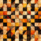 A Haunting We Will Go - Checkerboard Geo - Burnt Orange 31950-O
