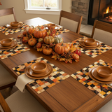 A Haunting We Will Go - Checkerboard Geo - Burnt Orange 31950-O