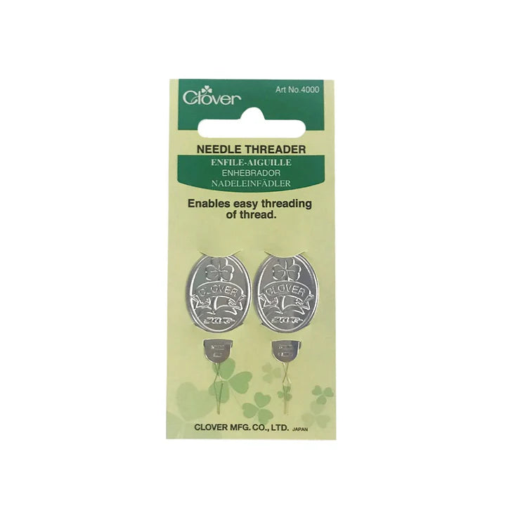 Clover needle threader packaging on a white background