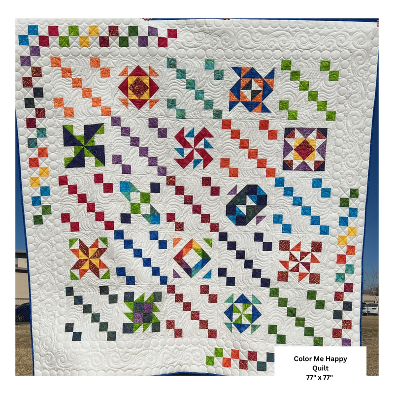 Color Me - Happy Quilt 77" x 77"