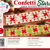 Confetti Stars Christmas Table Runner Quilt Kit – 14½" × 66½