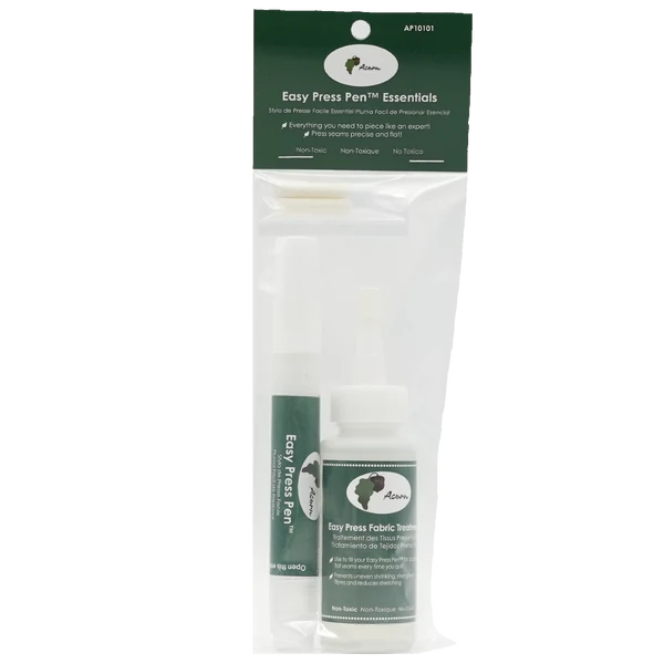 Packaged Easy Press Pen with green and white design on a white background