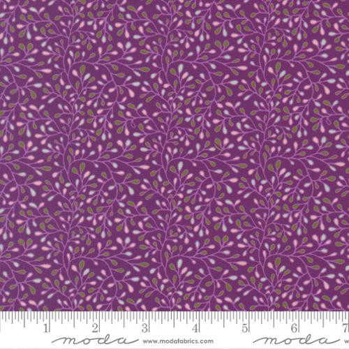 Plum colored Floral Fabric