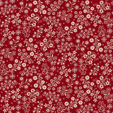 Nordic Holiday Village Floral Vines 3610-88 Red Cream