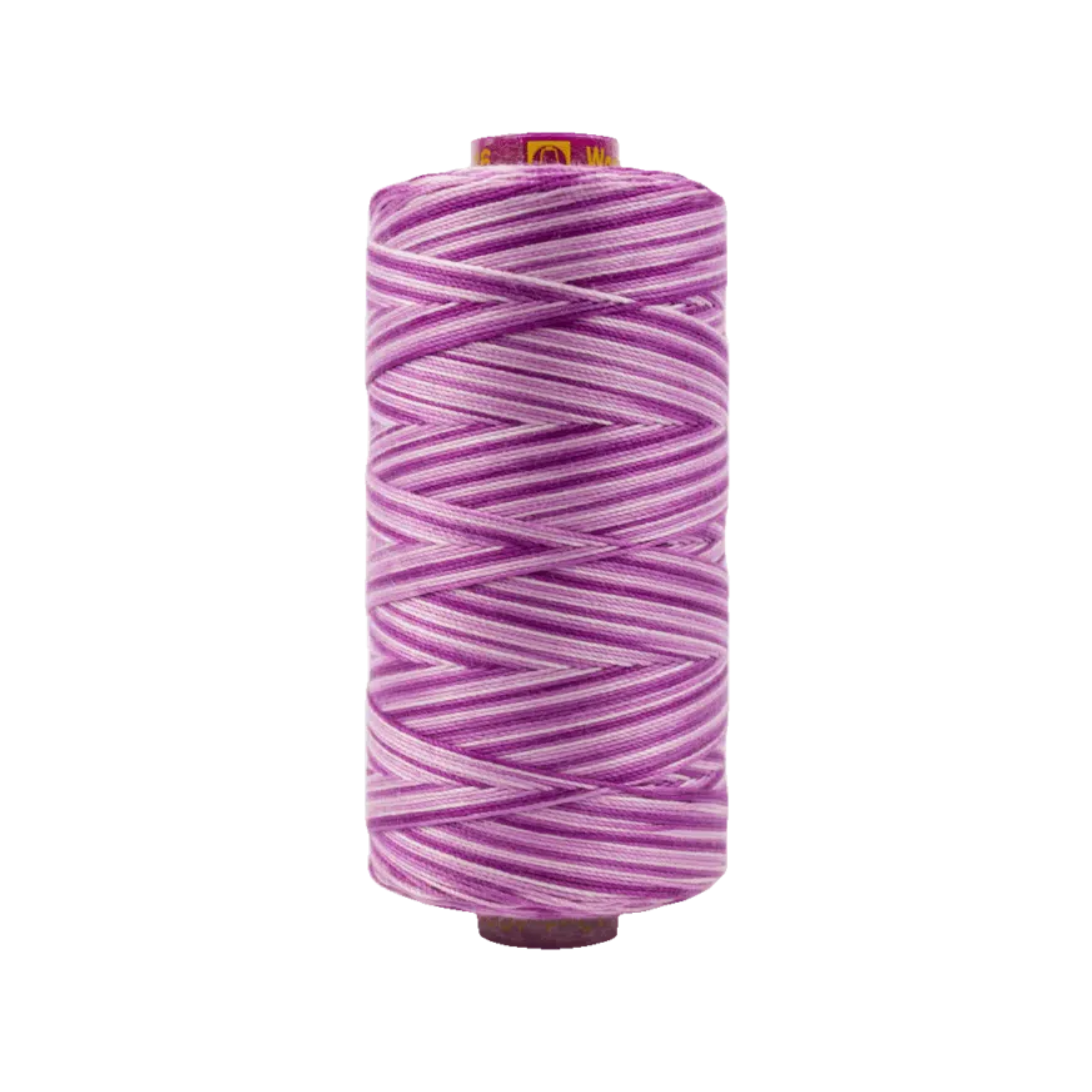 Spool of Fruitti Grapes FT4-16 12wt variegated Egyptian cotton thread featuring rich grape purple tones with subtle dark and light color variation.