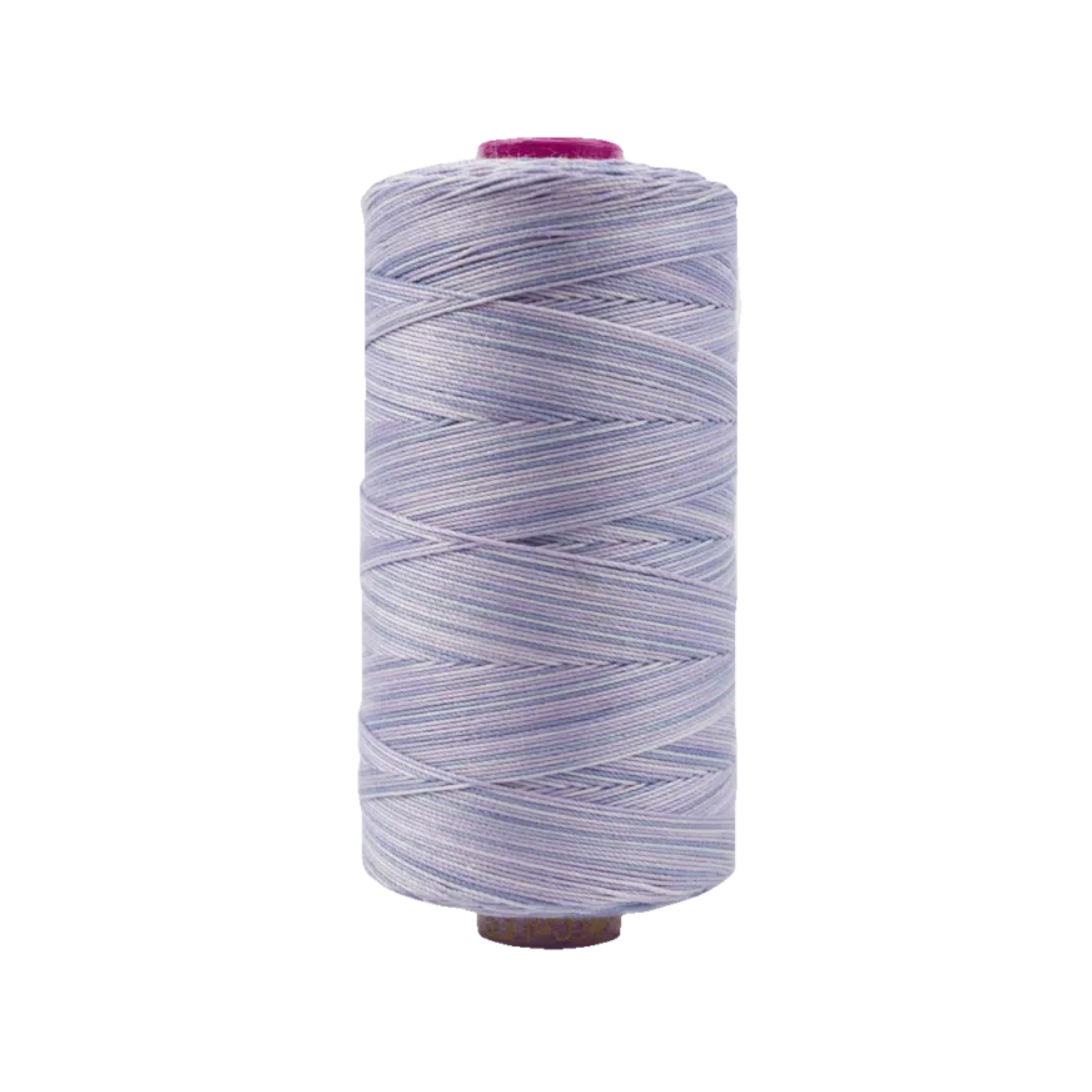 Spool of Fruitti Lavender FT4-19 12wt variegated Egyptian cotton thread featuring soft lavender and light purple tones with gentle variegation.