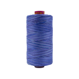 Spool of Fruitti Storm FT4-20 12wt variegated Egyptian cotton thread featuring cool gray, charcoal, and muted blue storm-like tones with subtle variation.