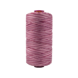 Spool of Fruitti Wood Rose FT4-33 12wt variegated Egyptian cotton thread featuring muted dusty rose, warm pink, and earthy rosewood tones with subtle variation.