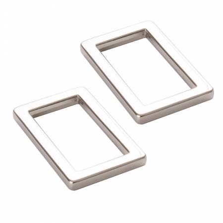 Purse Parts- 2  Rectangle  Rings 1 '' Nickle HAR1-RR-N-TWO