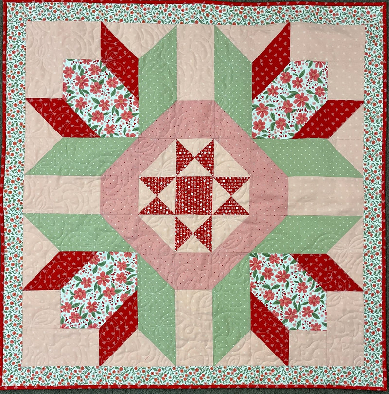 Barn star 5 Love Blooms Fabric and Pattern Kit