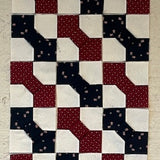 Bow Tie Block Tablerunner  Pattern and Fabric Kit