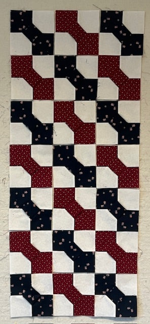 Bow Tie Block Tablerunner  Pattern and Fabric Kit