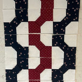 Bow Tie Block Tablerunner  Pattern and Fabric Kit