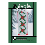 Jingle table runner printed quilt pattern by Villa Rosa Designs featuring a festive 16 x 52 inch holiday runner