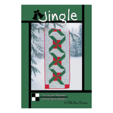 Jingle table runner printed quilt pattern by Villa Rosa Designs featuring a festive 16 x 52 inch holiday runner