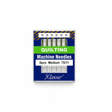 Box of Klasse quilting machine needles on a white background