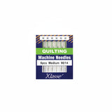 Pack of quilting machine needles with 'Klasse' branding on a blue background