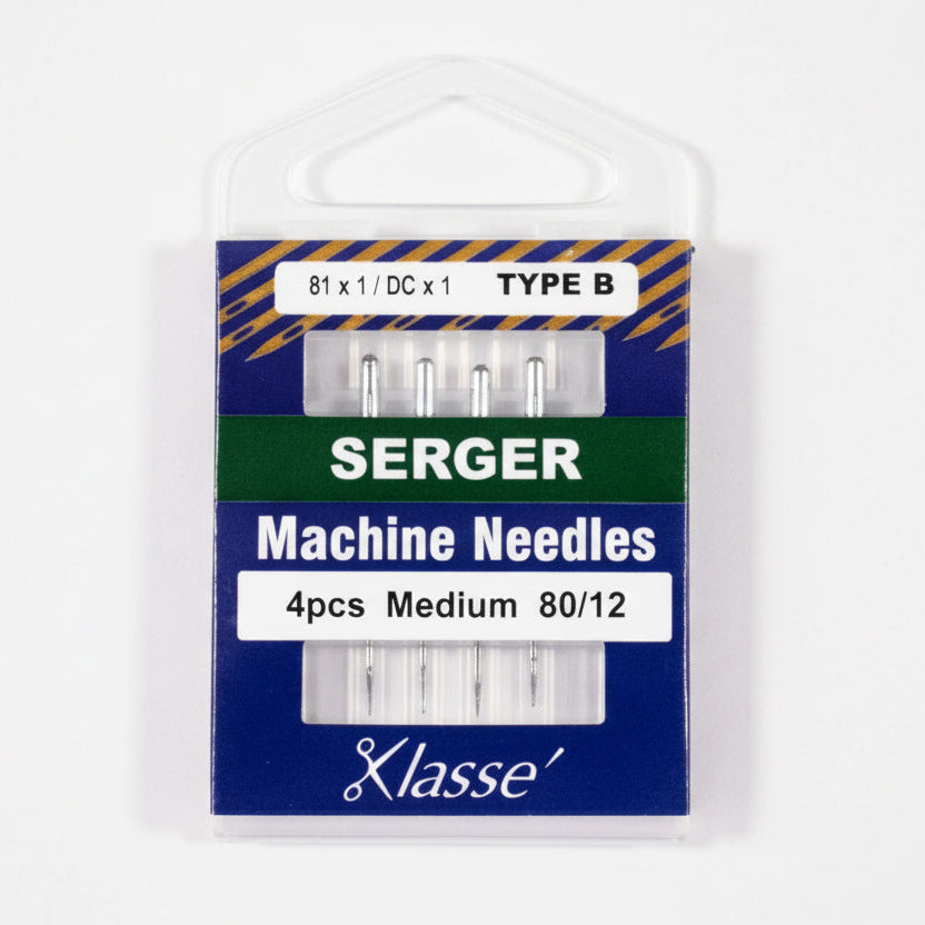 Klasse serger machine needles packaging on a white background