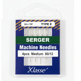 Klasse serger machine needles packaging on a white background