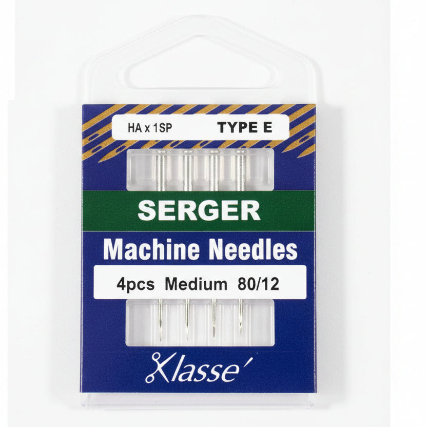 Klasse serger machine needles packaging on a white background