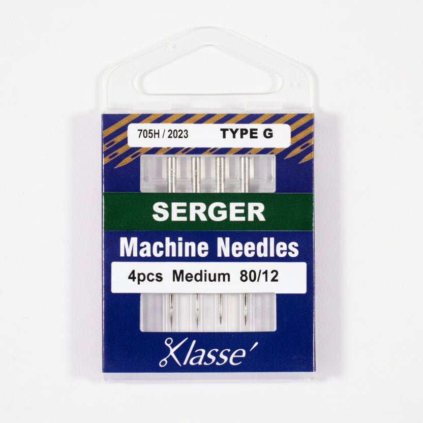 Klasse serger machine needles packaging on a white background