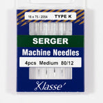 Klasse serger machine needles packaging on a white background