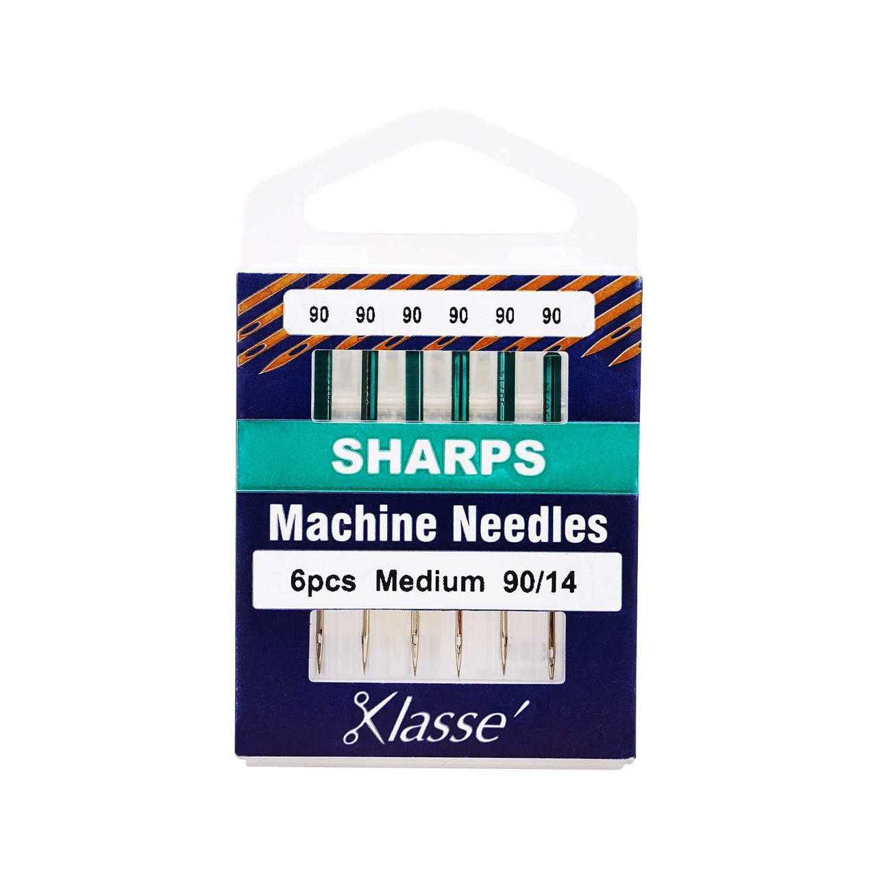 Pack of Sharps machine needles by Lasse on a white background