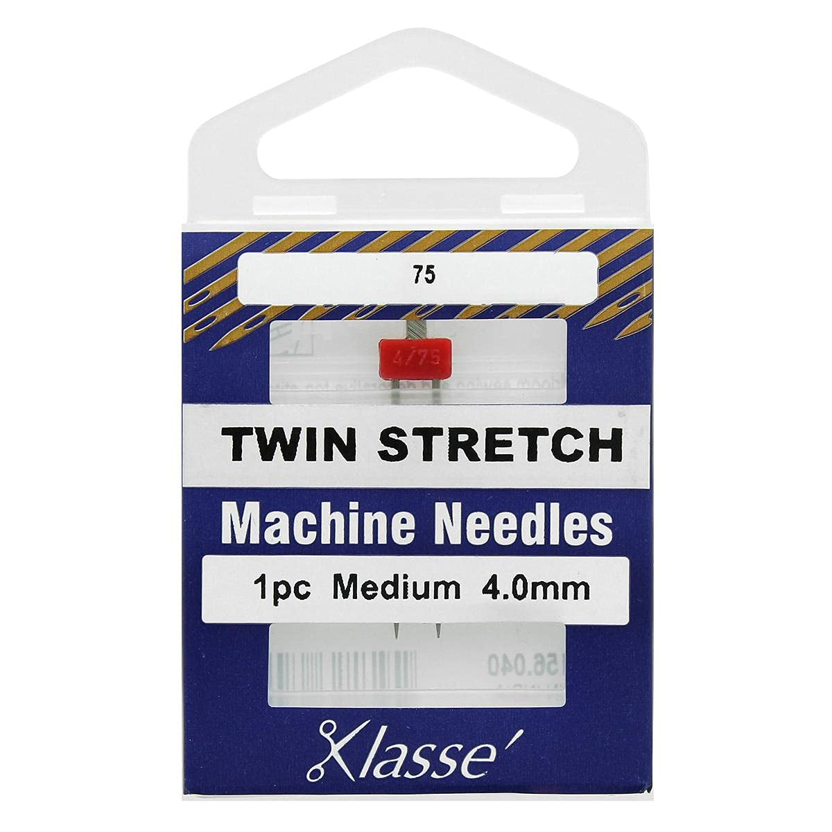 Klasse twin stretch machine needles packaging on a white background